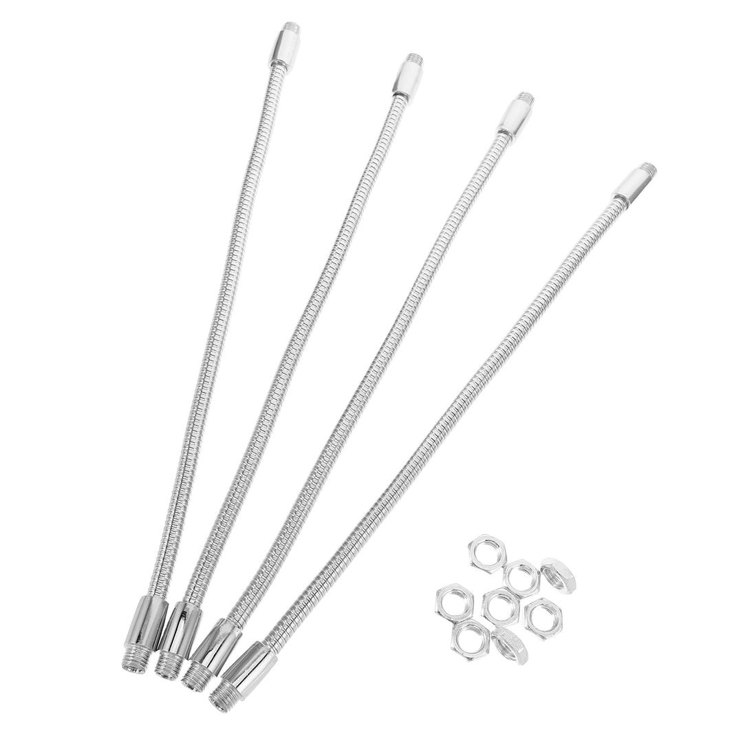 Cabilock 4 Stück Flexibles Schwanenhals Verlängerungsrohr aus Eisen mit M8-gewinde Leicht und Silber