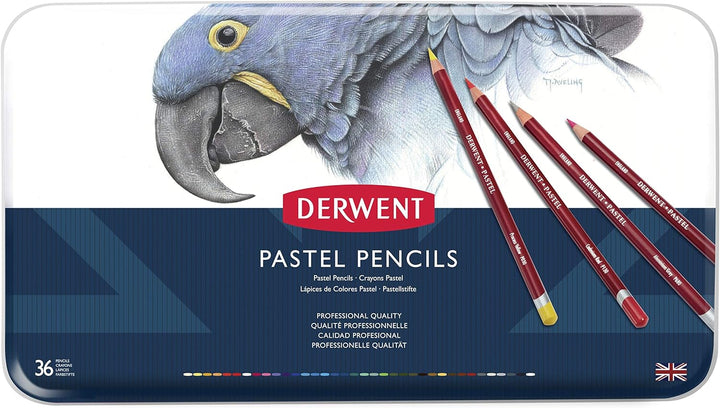 Derwent Pastellstifte, Zeichnen & Ausmalen, 36er-Set, Ideal zum Mischen & Färben, Professionelle Qua