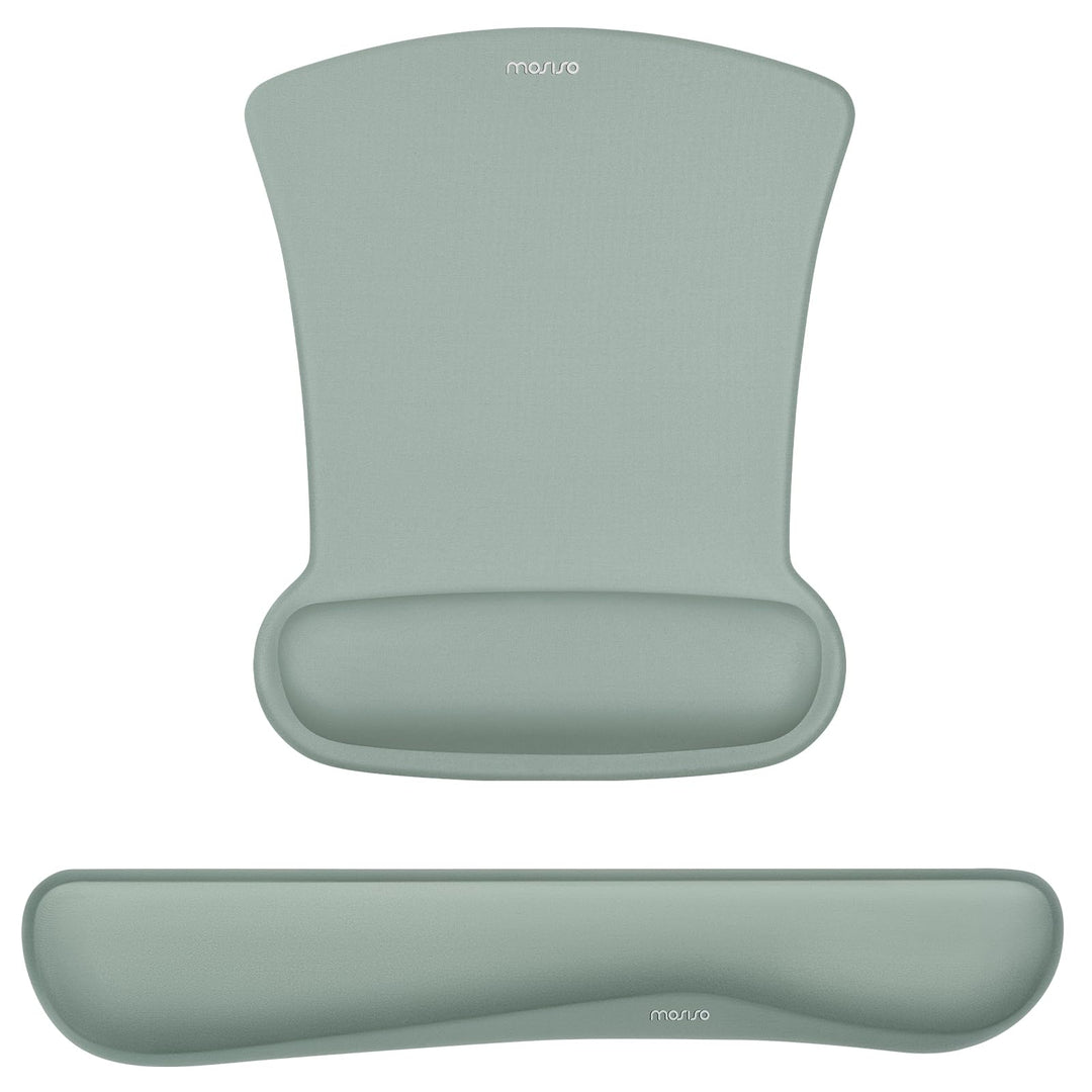 MOSISO Handballenauflage Set für Tastatur &amp; Maus, Ergonomisches Mauspad mit Handauflage&amp;Handballenau