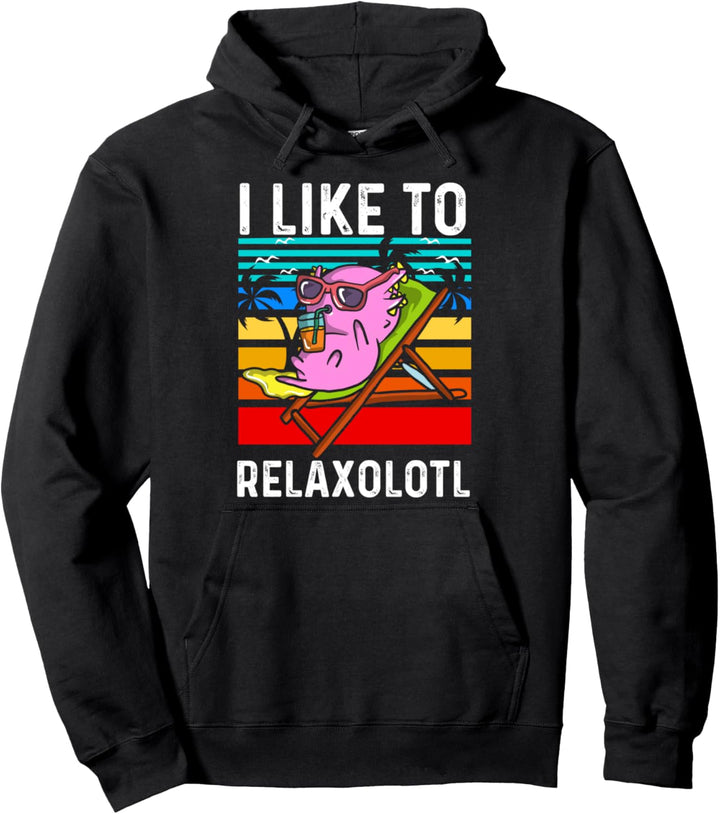 Axolotl Relaxolotl Kawaii Niedlich Lustig Pullover Hoodie