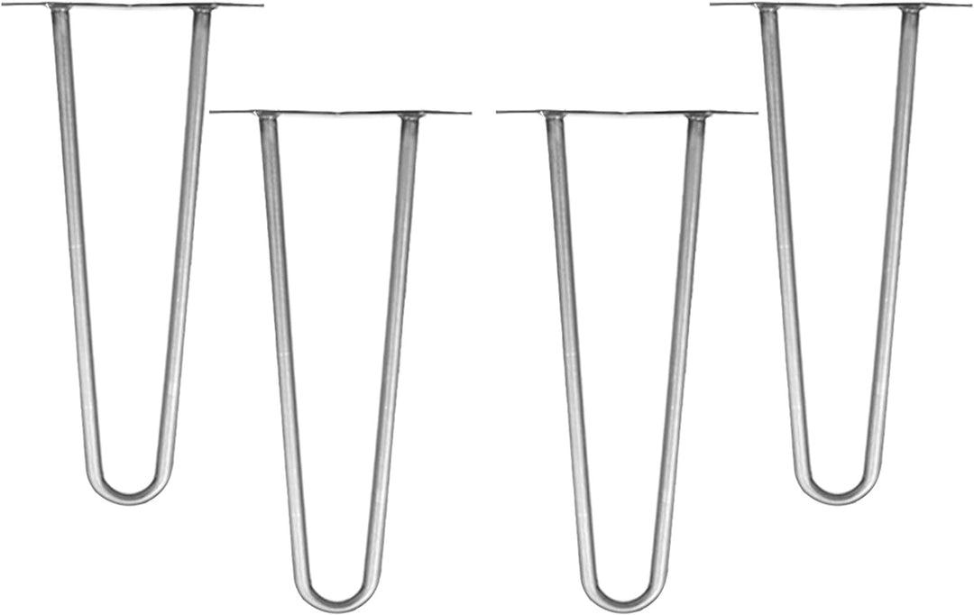 Melko 4 Stück Hairpin Legs Haarnadel Tischbeine aus 12 mm Stahl Tischfuss inkl. Bodenschoner | Höhe