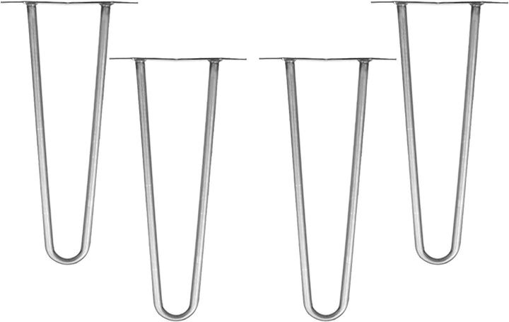 Melko 4 Stück Hairpin Legs Haarnadel Tischbeine aus 12 mm Stahl Tischfuss inkl. Bodenschoner | Höhe