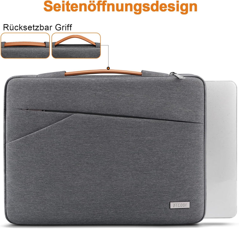 TECOOL 14 Zoll Laptop Tasche Hülle Laptoptasche für 14 Zoll Lenovo HP Dell Acer Asus Notebook Chrome