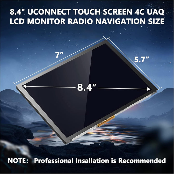 Ersatz 8,4 Zoll Uconnect 4C UAQ LCD Monitor Touchscreen, Radio Navigation New OEM Ersatz Fit für Jee