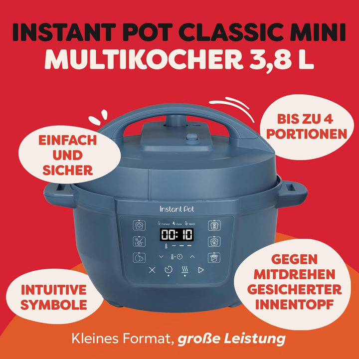 Instant Pot Multikocher, 3.8L 7-in-1 Smart Cooker - Schnellkochtopf, Schongarer, Reiskocher, Sautier