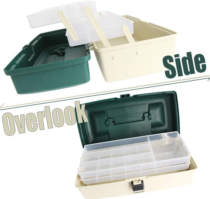 Croch Angelkoffer für Angel Zubehör und Geräte Grün, Grün