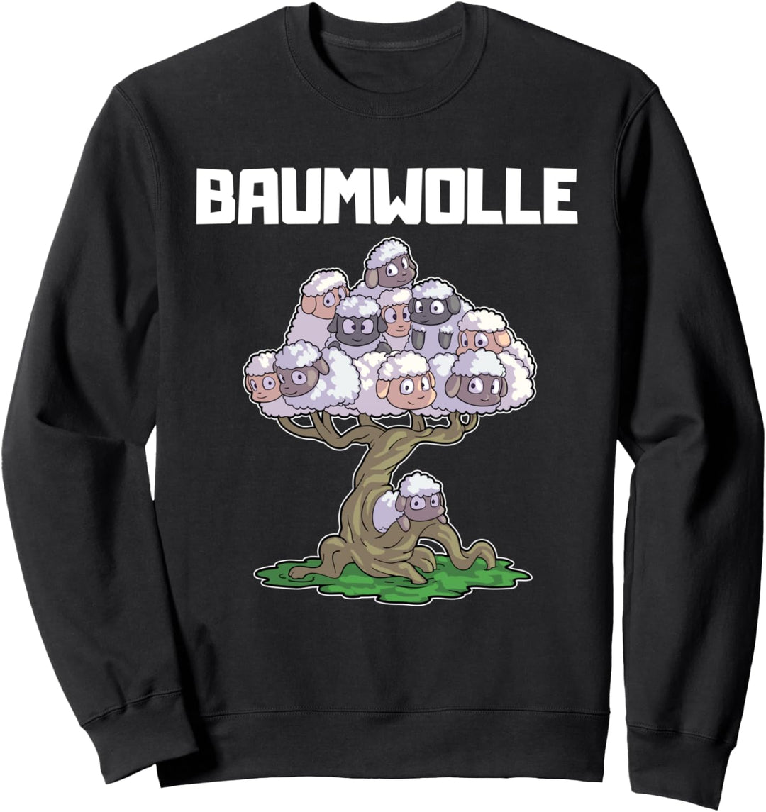 Schafe im Baum Baumwolle lustiges Wortspiel Sweatshirt