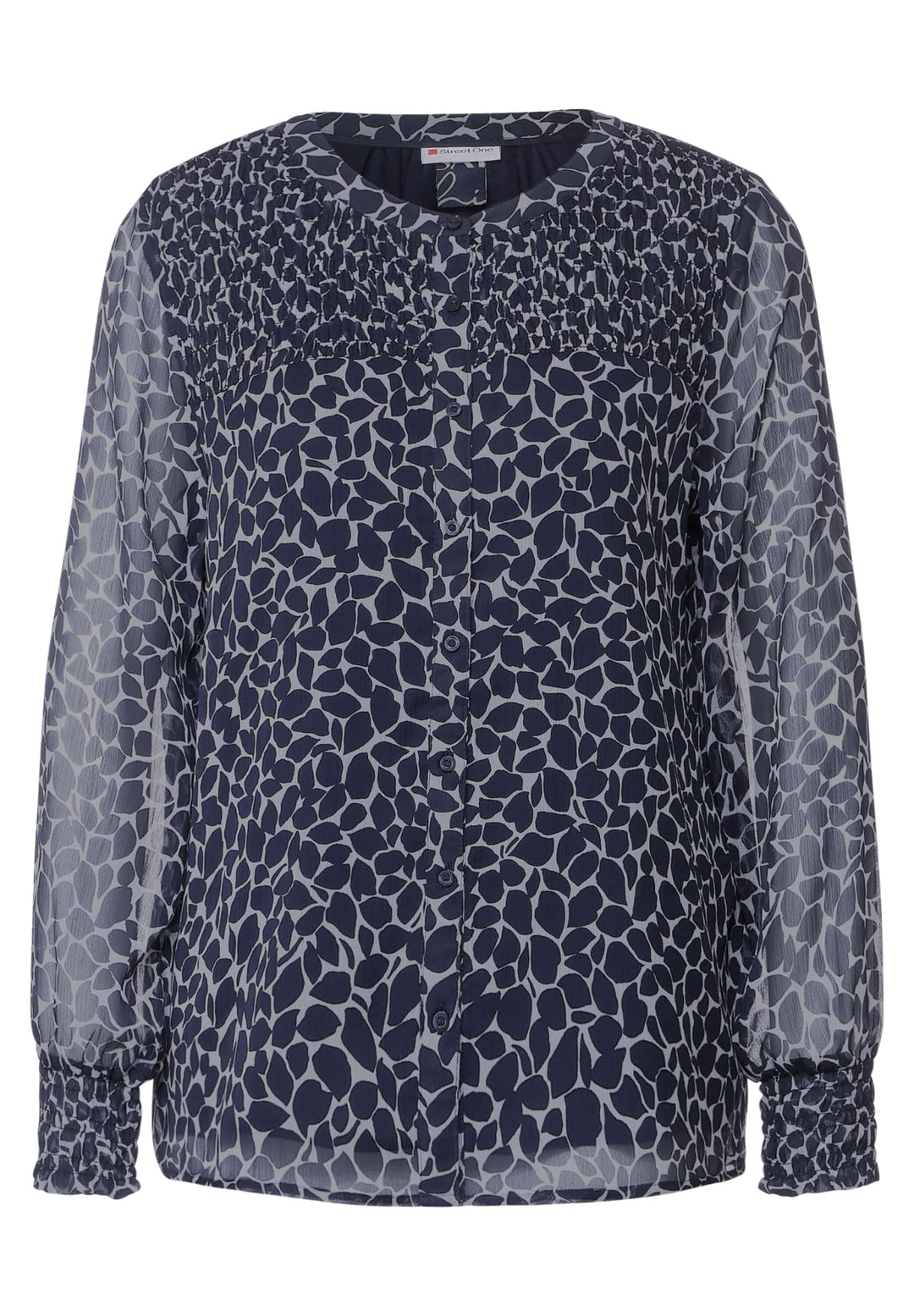 Street One Damen Chiffonbluse 38 Deep Blue, 38 Deep Blue