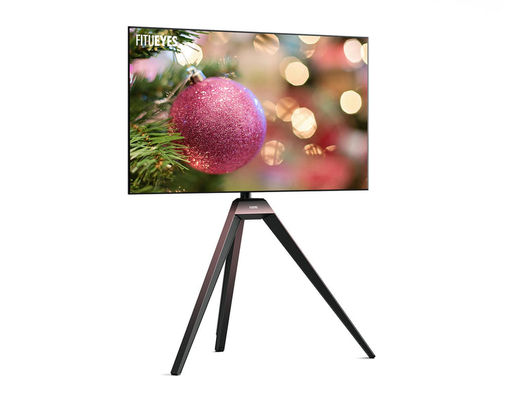 FITUEYES TV Ständer mit Farbverläufe, TV Standfuss im Staffelei Design, für 32-65 Zoll Fernseher, Hö