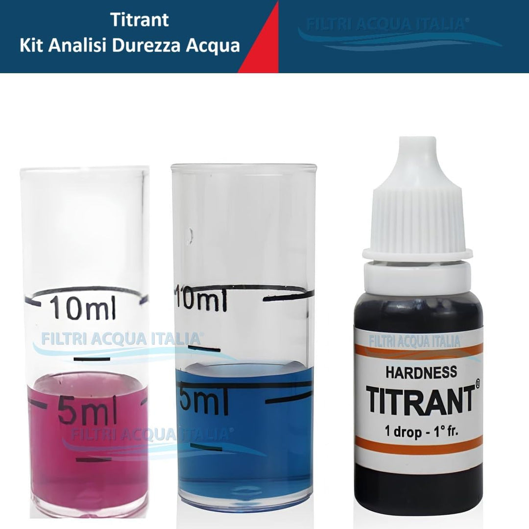 Wasserfilter Italien Titrant 3 Set Analysen Wasserhärte (Grad Francesi) - Tester Härte einmalig Reag