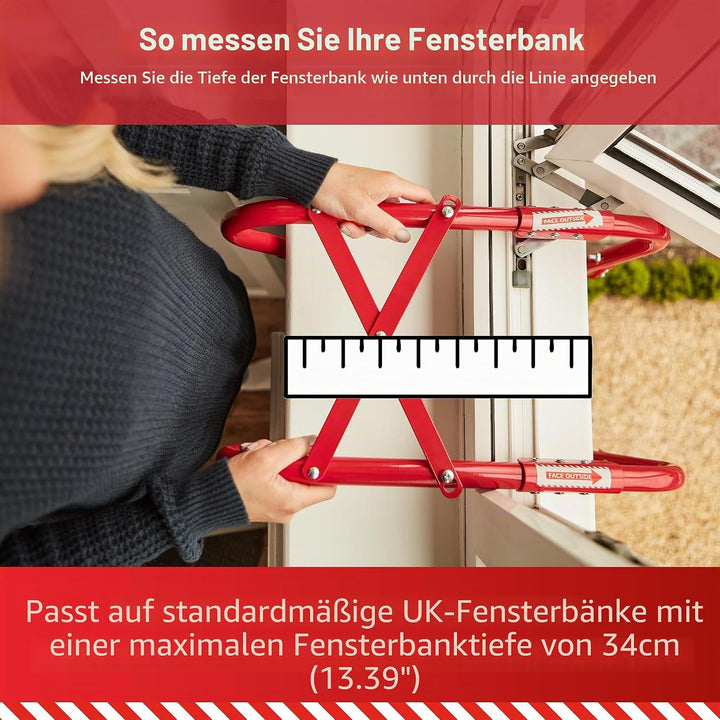 Firechief FEL730 Feuerschutzleiter, 3 Etagen, zusammenklappbar, extra breite Trittflächen, 3 Etagen