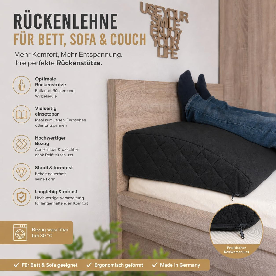 sabeatex® Rückenlehne für Bett, Sofakissen, Rückenkissen für Lounge-oder Palettenmöbel in 5 trendige