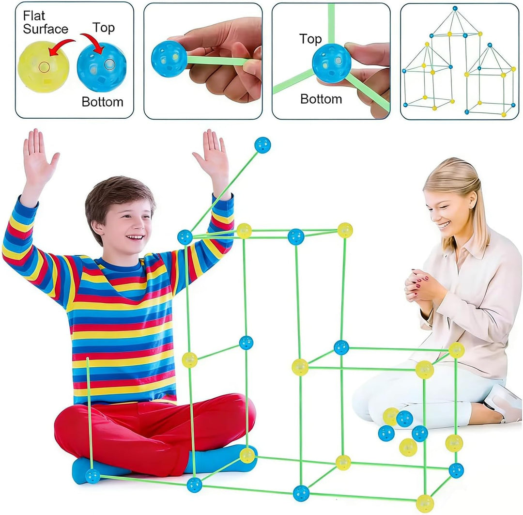 Höhle Bauen Set, Höhlenbauset, 175pcs DIY-Bauset Set, Im Dunkeln Leuchtendes, Geeignet zur Entfaltun