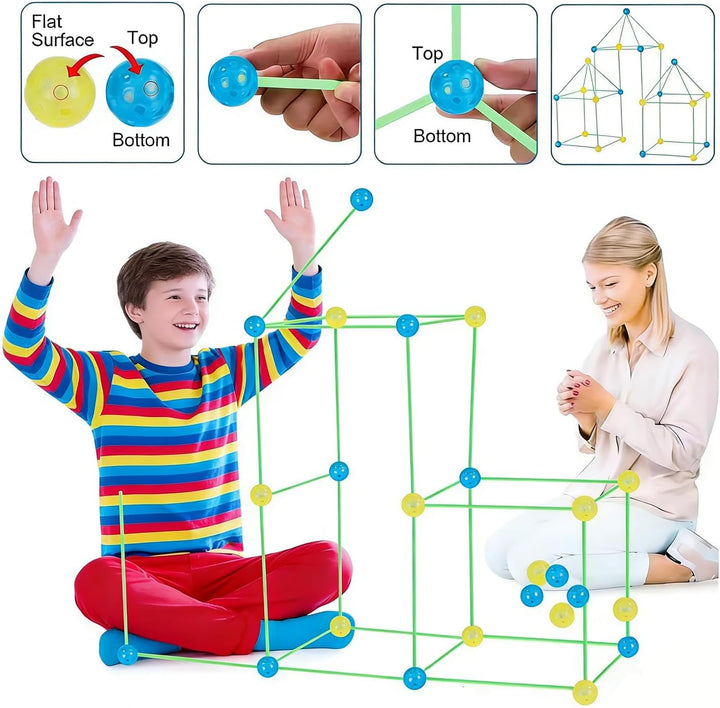 Höhle Bauen Set, Höhlenbauset, 175pcs DIY-Bauset Set, Im Dunkeln Leuchtendes, Geeignet zur Entfaltun