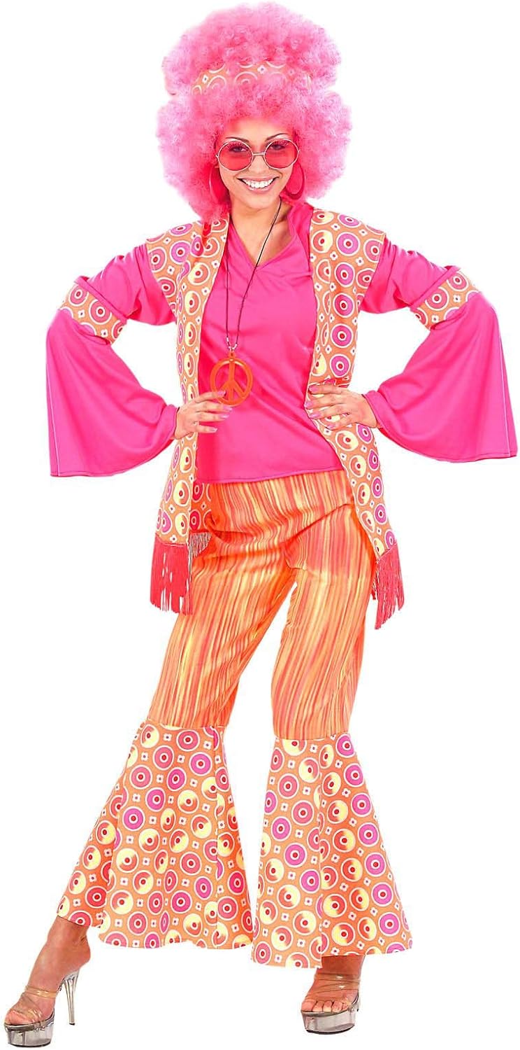WIDMANN 57742 COSTUME DONNA ANNI 60 M ROSA HIPPIE SHOCK #5774, M