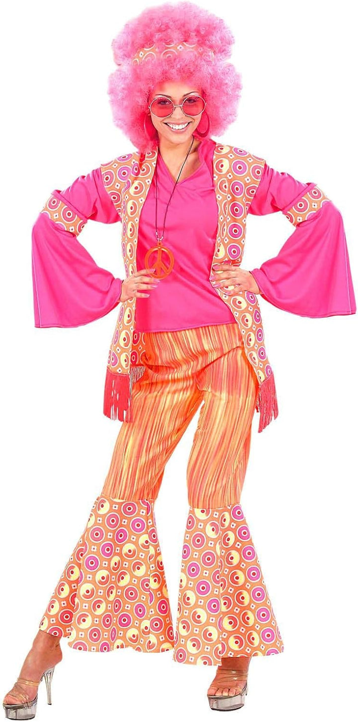 WIDMANN 57742 COSTUME DONNA ANNI 60 M ROSA HIPPIE SHOCK #5774, M