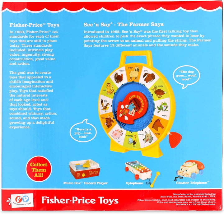 Basic Fun See 'n Say Farmer Says-Spielzeug, Fisher Price Classics, 2070, Lehrreiches und interaktive