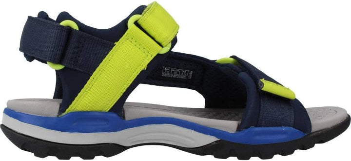 Geox Jungen J Borealis Boy Sandal 35 EU Navy Lime, 35 EU Navy Lime