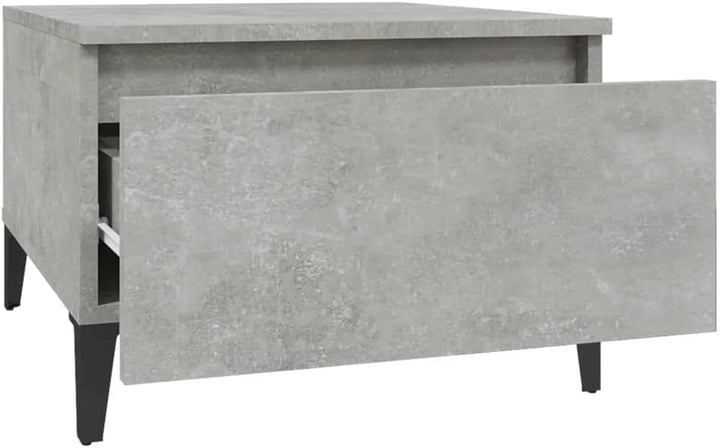 FIRBNUS Beistelltische 2 STK. Betongrau Beistelltisch Sofa Beistelltisch mit Schublade Beistelltisch