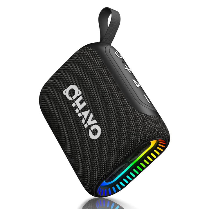 OHAYO Bluetooth Lautsprecher Klein mit RGB Licht, Musikbox Bluetooth 5.3 mit IPX7 Wasserdicht, 24H A