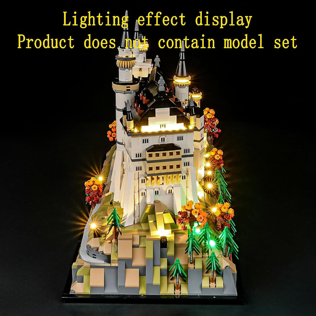 GEAMENT LED Licht-Set Kompatibel mit Lego Schloss Neuschwanstein Architecture 21063 Bausteine Modell