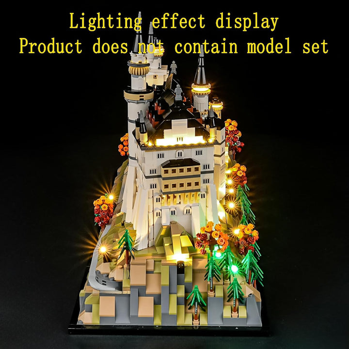 GEAMENT LED Licht-Set Kompatibel mit Lego Schloss Neuschwanstein Architecture 21063 Bausteine Modell