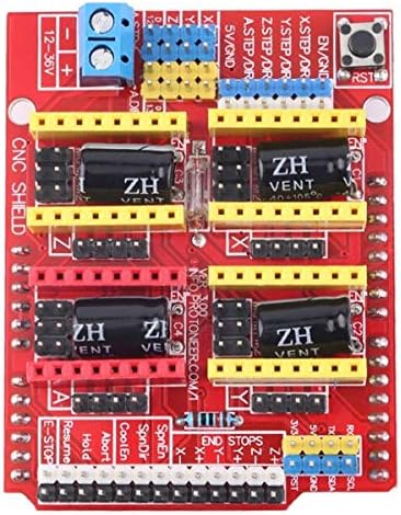 CNC Shield Board + 4 Pieces A4988 (Green Color) Step Driver For 3D Printer