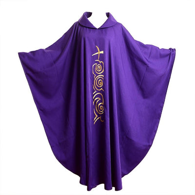 BLESSUME Kirche Priester festes Muster Kasel Vestments Lila (Style#1), Style#1