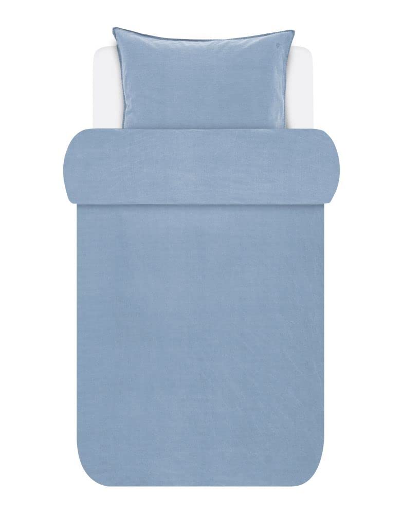 Marc O Polo Bettwäsche Senja Blue 1 Bettbezug 155 x 220 cm + 1 Kissenbezug 80 x 80 cm 155x220 80x80