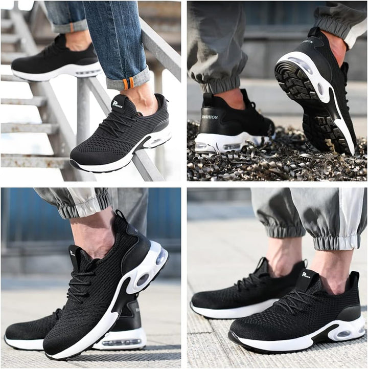 Nasogetch Sicherheitsschuhe Herren Leicht Arbeitsschuhe Damen Sportlich Stahlkappenschuhe rutschfest
