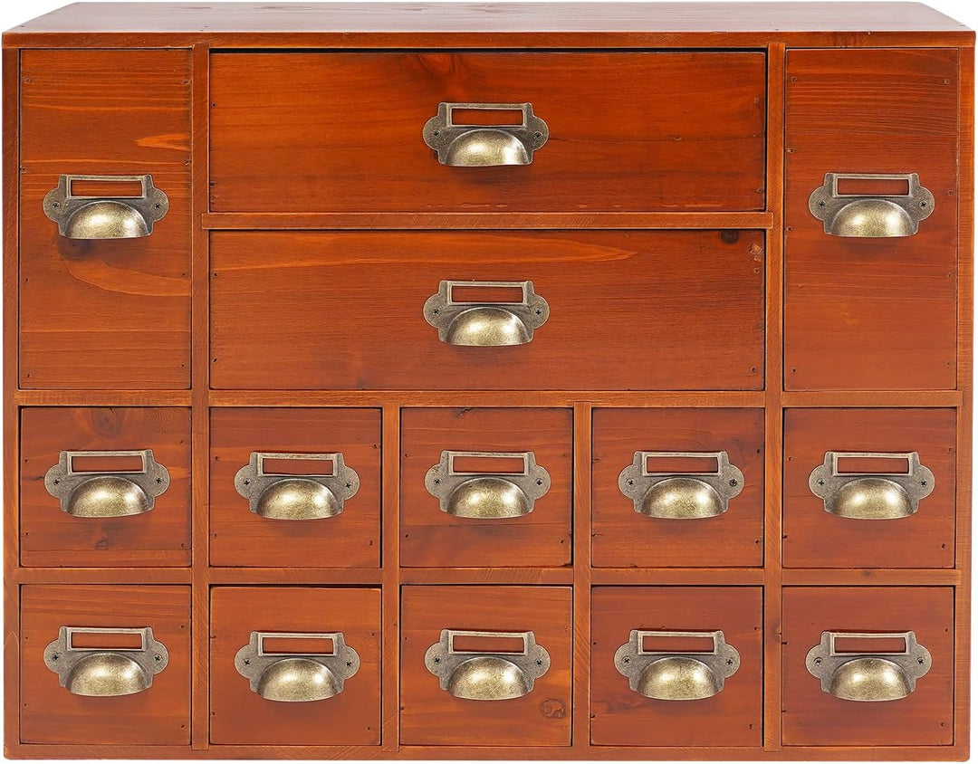 Mini Kommode mit 14 Schubladen, Vintage Aufbewahrungsschrank - Schrank Schubladenschrank Holz Klein