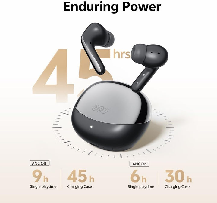 QCY Melobuds N60 In Ear Kopfhörer Bluetooth Noise Cancelling,Bluetooth kopfhörer mit -56dB Adaptive