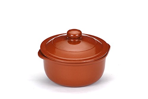 Tontopf mit Deckel, 32 cm, 5 Liter, Honig