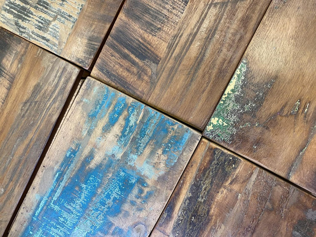 Woodkings® Wandboard mit Geheimfach Schublade Altholz rustikal braun farbig Wandregal Nachttisch