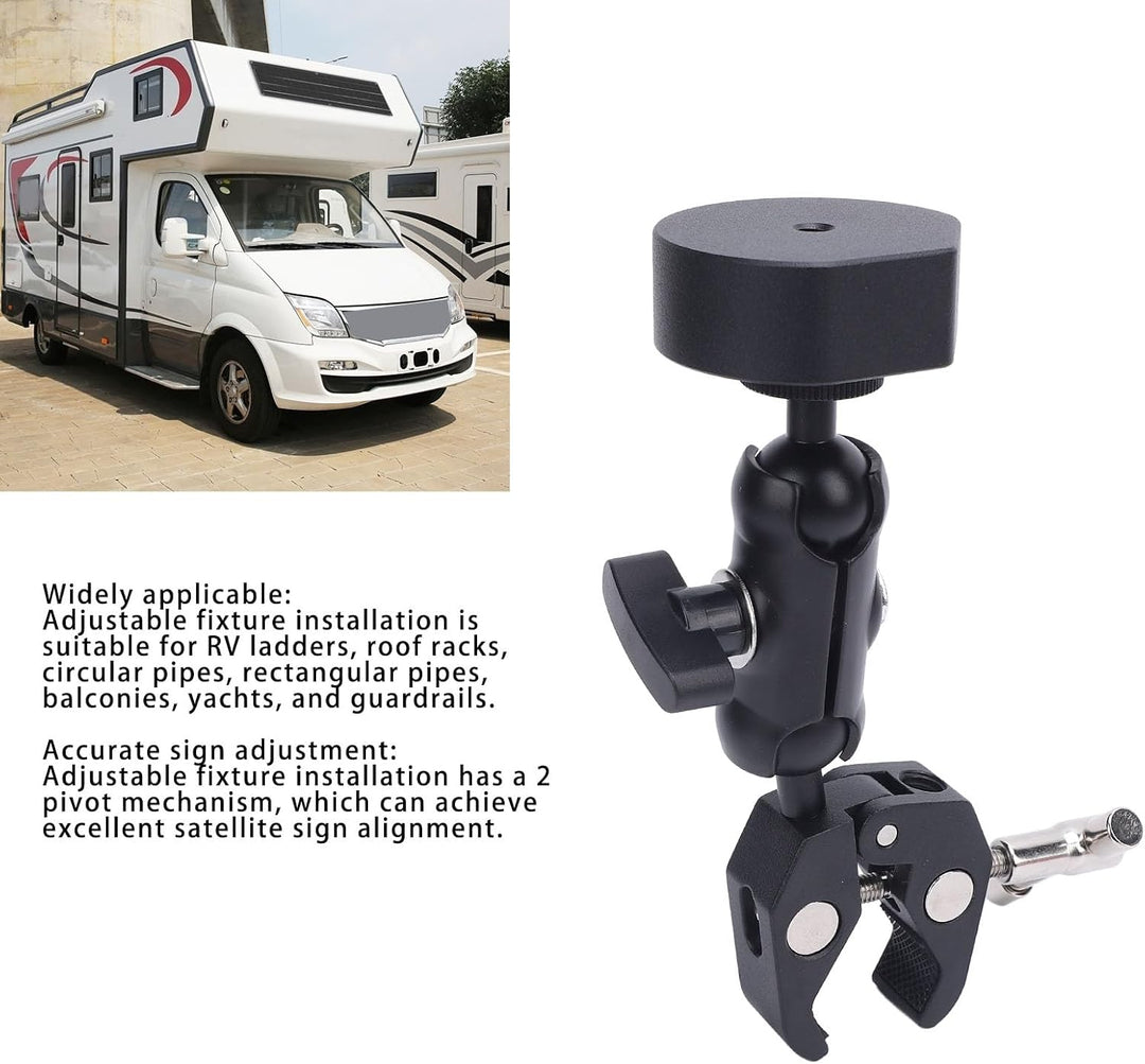 Jiawu Mini-Klemmhalterung – Verstellbare Klemme, Mini-Mastenhalterung, Mini-Halterung für Wohnmobil-