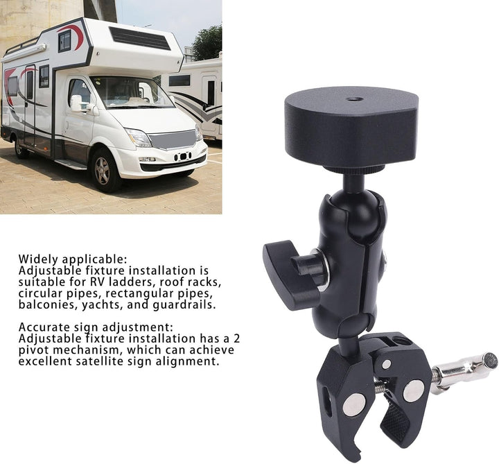 Jiawu Mini-Klemmhalterung – Verstellbare Klemme, Mini-Mastenhalterung, Mini-Halterung für Wohnmobil-