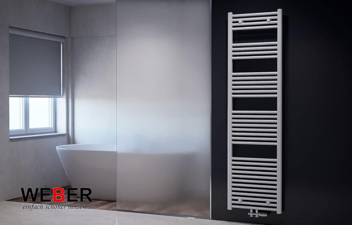 Badheizkörper Heizung Badezimmer Heizkörper alle Grössen Weiss/Anthrazit WEBER (40x100cm anthrazit),