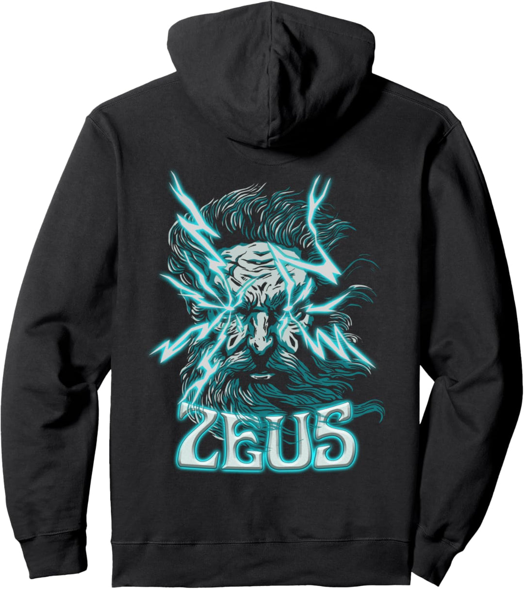 Zeus Vaporwave Ästhetische griechische Göttermythologie Pullover Hoodie