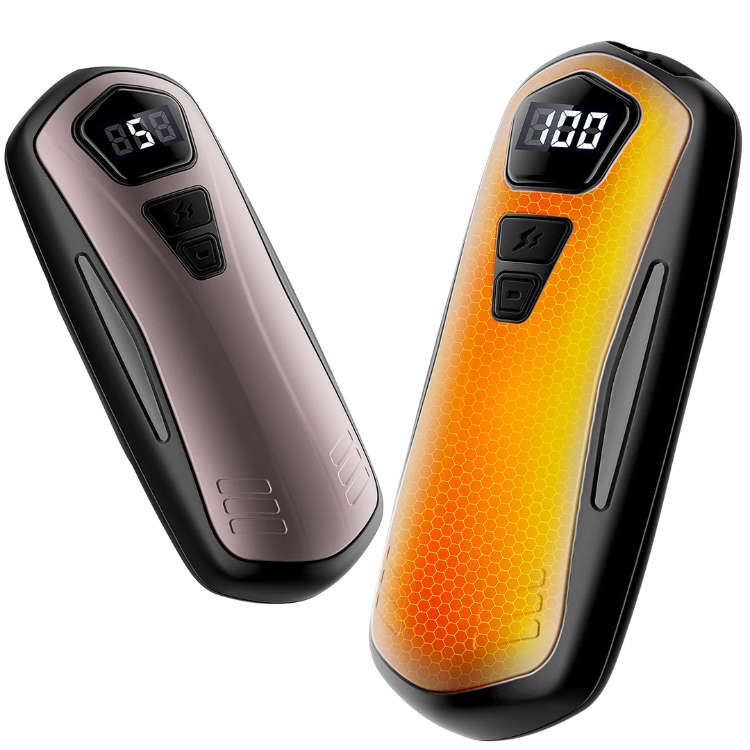 Handwärmer Elektrisch 2er Set,Taschenwärmer Wiederverwendbar mit 6000mAh,5 Heizmodi,Tragbarer USB Ha