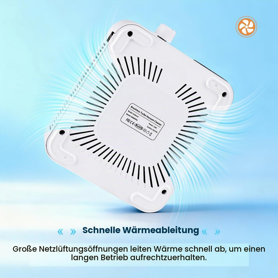 JODSONE Mini Akku-Nagelstaubabsauger, 6000 U/min - 30 Filter, Leiser 10-Stufen-Motor, Wiederaufladba