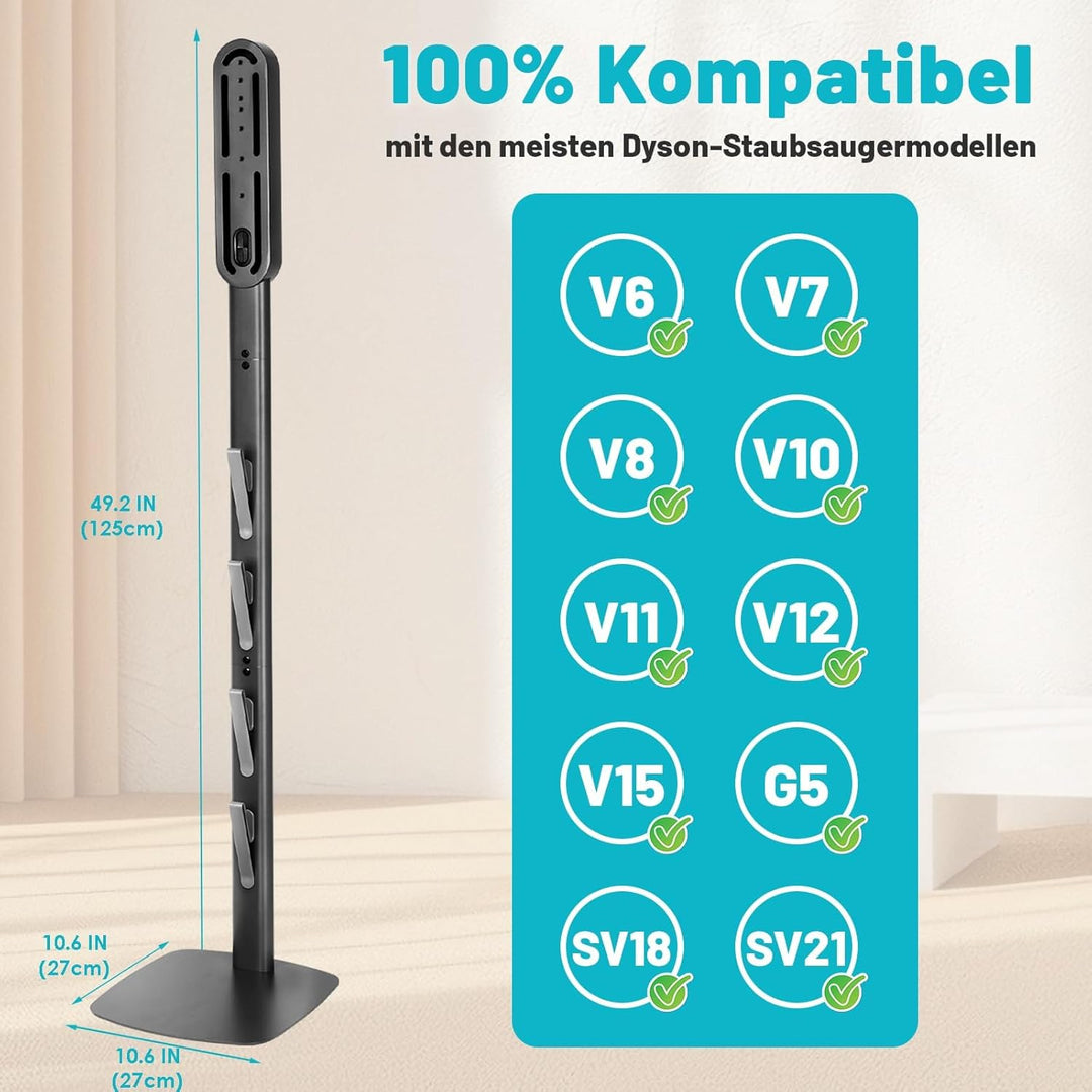 Staubsauger Halterung Ständer für Dyson Akkusauger Gen5 V15 V12 V11 V10 V8 V7 V6, Kein Bohren Bodens