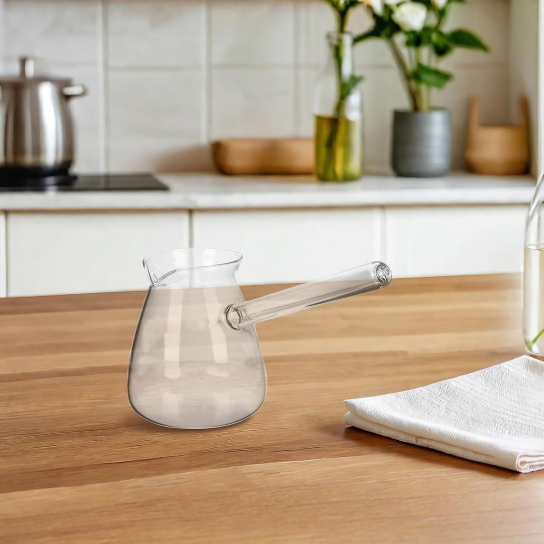 Housoutil Transparente Türkische Kaffeekanne 450 Ml Verdicktes Hochborosilikatglas Praktische Mit Se