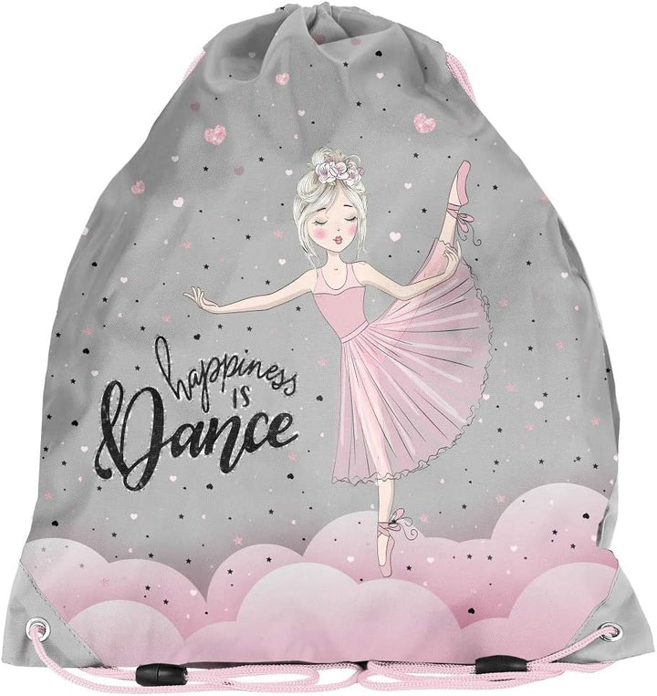 Familando Ballerina Mädchen Schulranzen-Set 6 TLG | Ranzen 1. Klasse | Schultasche mit Sportbeutel,