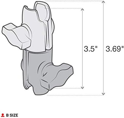 RAM Mount RAP-B-200-12U Verbundstoff-Verbindungsarm mit 360° Drehgelenk - B-Kugel (1 Zoll)