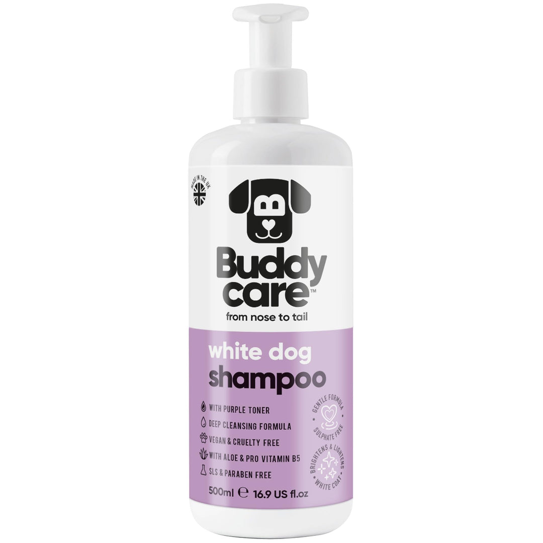 Hundeshampoo Weisses Fell von Buddycare - Aufhellendes und Aufhellendes Shampoo für Hunde - Tiefenre