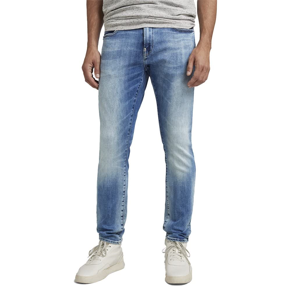 G-STAR Herren Revend FWD Skinny Jeans 38W / 36L Blau (Sun Faded Azurite D20071-c296-b471), 38W / 36L