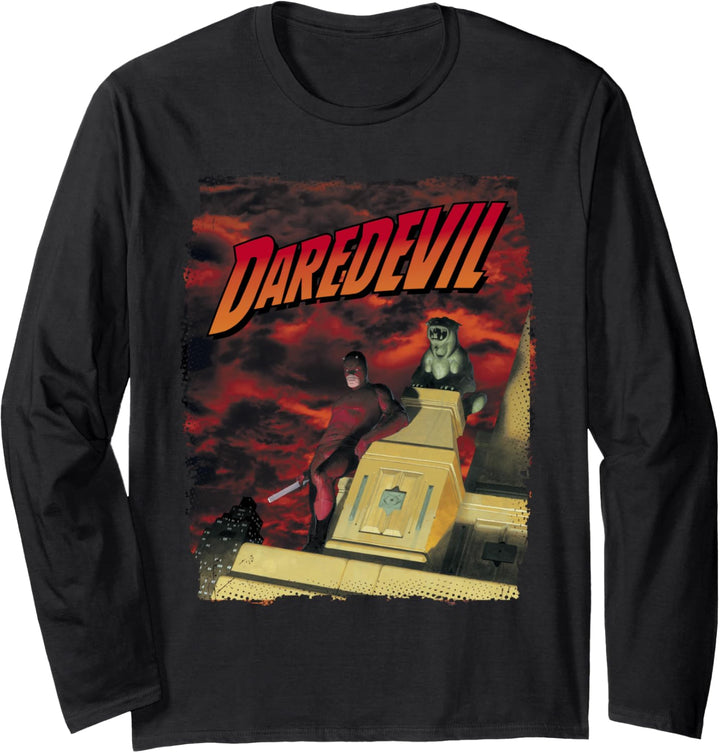 Marvel Daredevil Gargoyle Tower Poster Langarmshirt