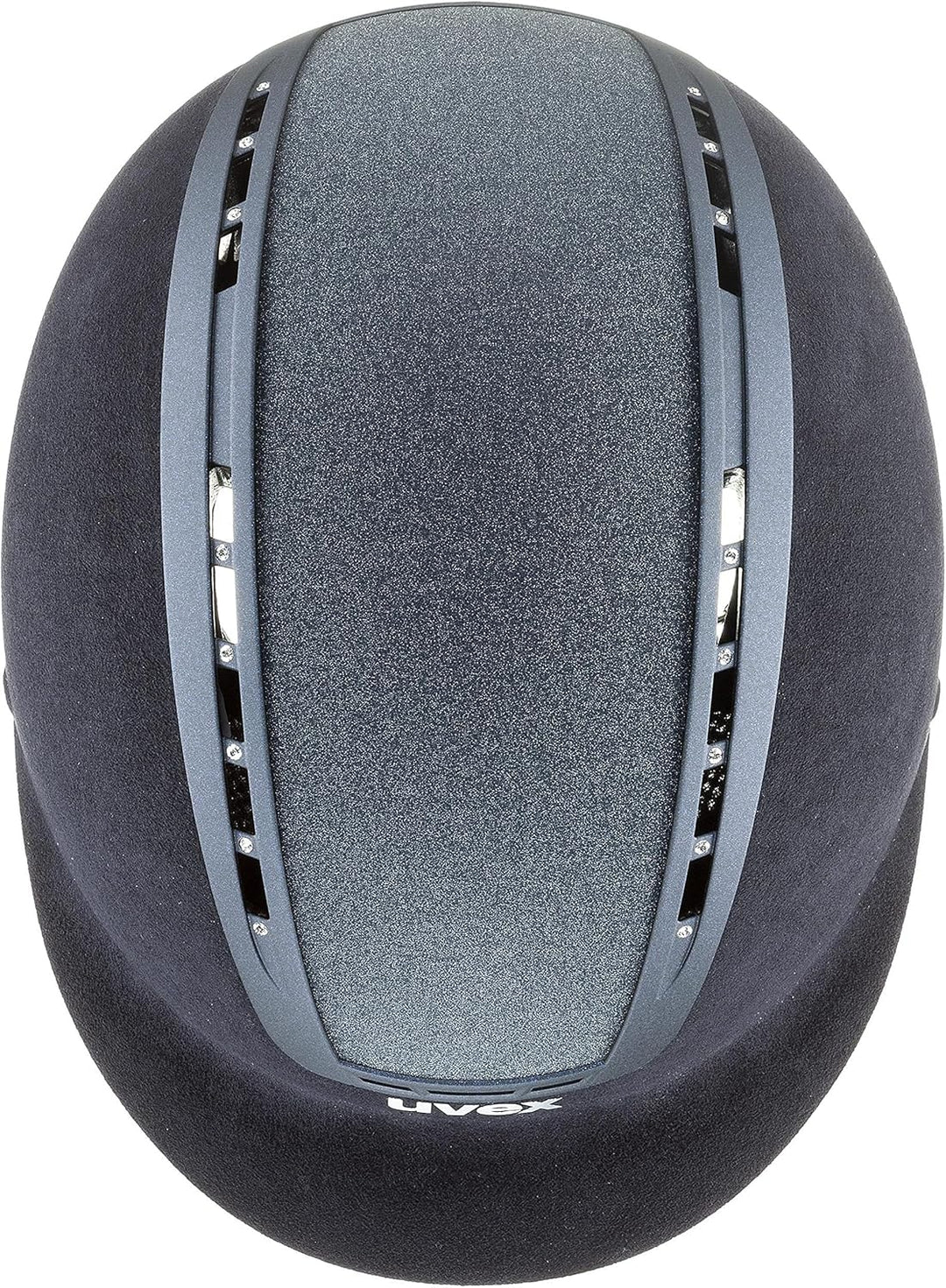 Uvex Reithelm suxxeed Glamour Blue Kristalle blau Veloursimitat Glitzereinsatz blue 55-56 cm, blue 5
