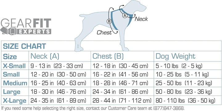 Kurgo Journey Air Hundegeschirr, Mit gepolstertem Brustteil und Rückgriff, Für Hunde von 11-23 kg, G