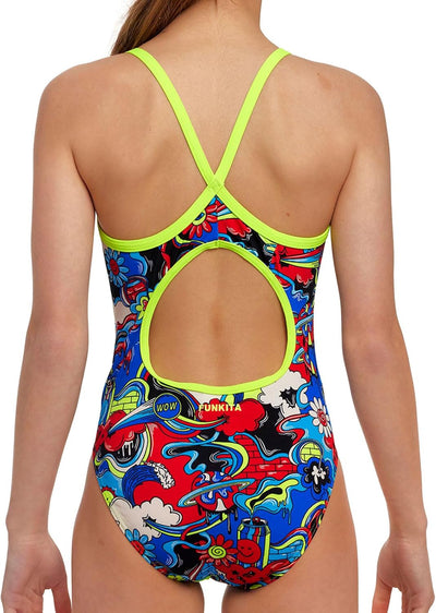 Funkita Badeanzug Mädchen Happy Jack 140 Mehrfarbig, 140 Mehrfarbig